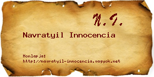 Navratyil Innocencia névjegykártya